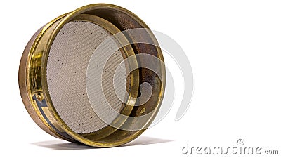 Geologist Brass sifter Stock Photo
