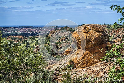 Boulder scenery in Mapungubwe National park, South Africa Stock Photo