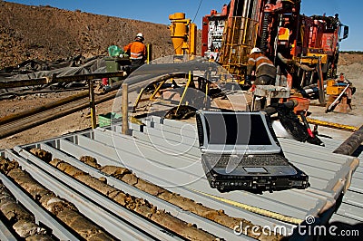 Geology Core Logging Stock Photo