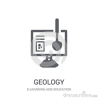 Geology icon. Trendy Geology logo concept on white background fr Vector Illustration