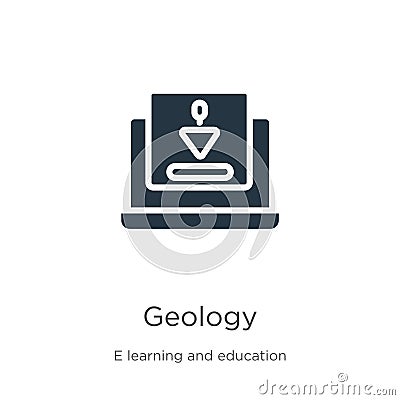 Geology icon vector. Trendy flat geology icon from e learning and education collection isolated on white background. Vector Vector Illustration