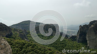 Geology & monastery`s of Meteora Stock Photo