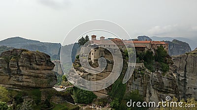 Geology & monastery`s of Meteora Stock Photo