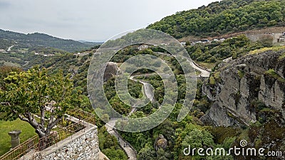 Geology & monastery`s of Meteora Stock Photo