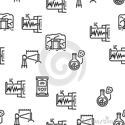 Geology Researching Vector Seamless Pattern Vector Illustration