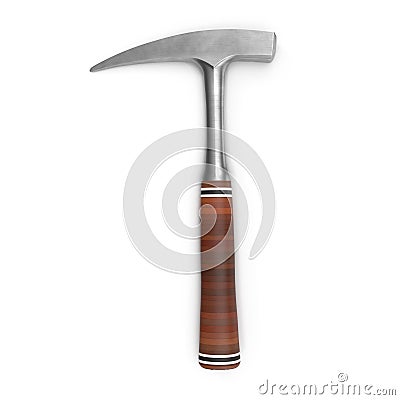 Geology Rock Hammer on white background Stock Photo