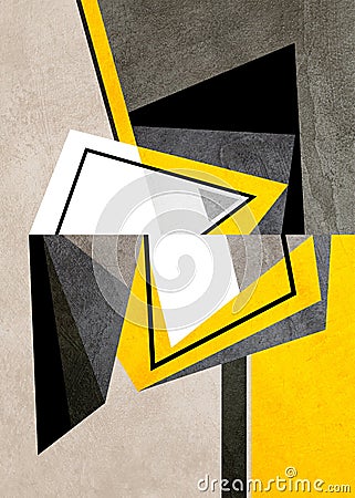 Geometric Abstract Art, Marbling, Colorful Stock Photo