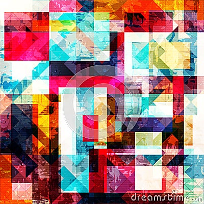 Geometric abstract color pattern in graffiti style. Quality vector illustration for your design Vector Illustration