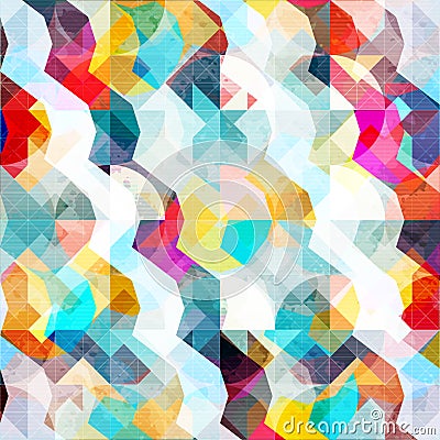 Geometric abstract color pattern in graffiti style. Quality vector illustration for your design Vector Illustration