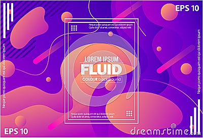 Geometric abstract. Creative geometric wallpaper. Trendy fluid flow gradient shapes composition. Applicable for gift card, Poster Vector Illustration