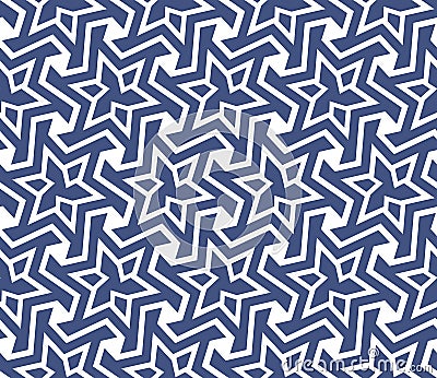 Geometric abstract seamless pattern background. Oriental, asian Vector Illustration