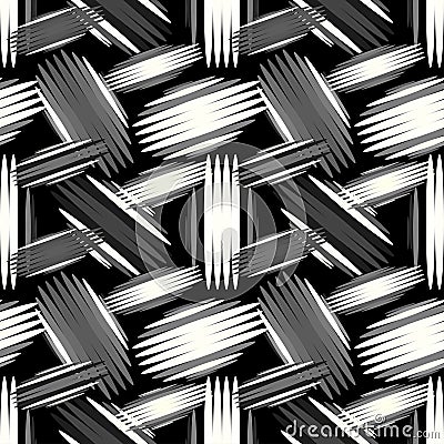 Geometric abstract seamless pattern on a black background Vector Illustration