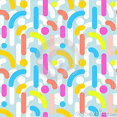 Geometric abstract seamless pattern. Linear motif background Vector Illustration