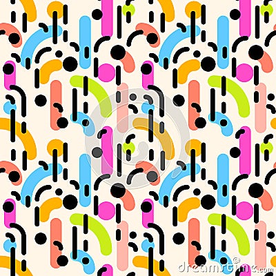 Geometric abstract seamless pattern. Linear motif background Vector Illustration