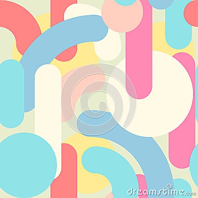 Geometric abstract seamless pattern. Linear motif background Vector Illustration