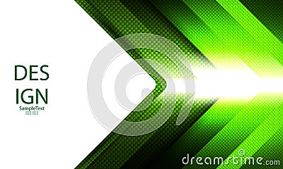 Geometric abstract textural design with green shade arrows Vector Illustration