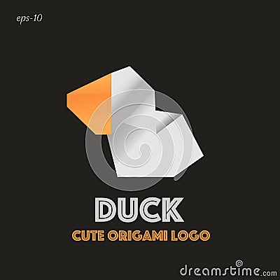 Funny logo duck Vector Illustration