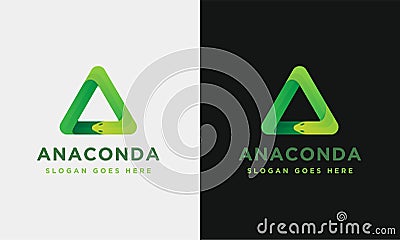 Geometric anaconda logo icon vector Vector Illustration