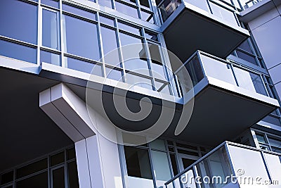Geometric architecture of modern city building grotesque design Stock Photo