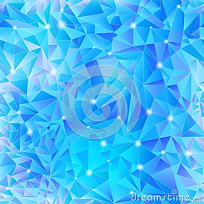 Geometric background of blue triangle Vector Illustration