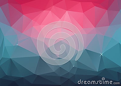 Geometric Background - Bright Pink and Turquoise Vector Illustration