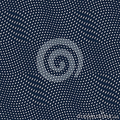 Geometric background created with moire technique. Noisy contrast lined vector tiling with visual effects. Vector Illustration