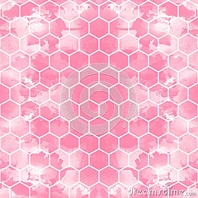 The geometric background made out of hexagons in various colors / The retro hexagon background Vector Illustration