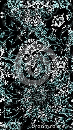 Geometric baroque pattern fractal yoga Stock Photo