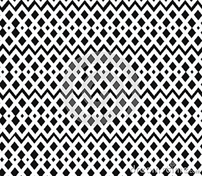 Geometric black and white seamless pattern. Nettin Vector Illustration