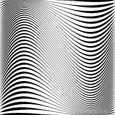 Geometric black and white texture. Mesh, grid pattern of lines Vector Illustration