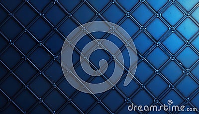 Geometric blue pattern creates cool tech background. Abstract design with grid texture. Stylish backdrop for modern tech eco Cartoon Illustration