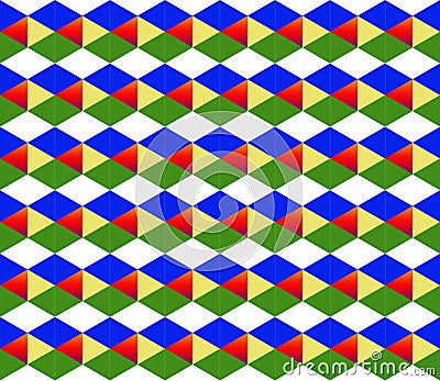 Geometric bright diamond background multicolored pattern, symmetrical pattern with sequential figures Stock Photo