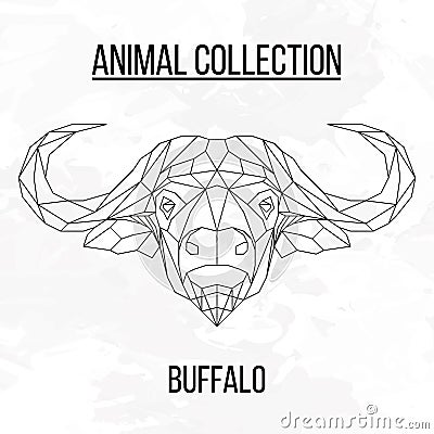 Geometric buffalo head Vector Illustration