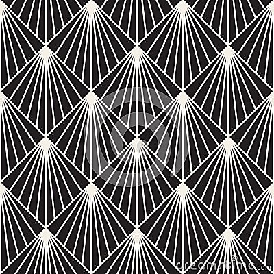 Geometric Burst Lines Rhombus Grid Vector Illustration