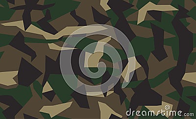 Geometric camo seamless pattern. Abstract military or hunting camouflage background. Vector Illustration