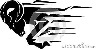 Ram Abstract Symbol Vector Illustration