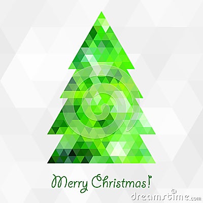 Geometric christmas tree Vector Illustration