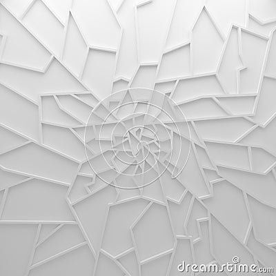 Geometric color abstract polygons wallpaper, as crack wall Stock Photo