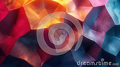 Geometric Color Dispersion - Abstract 3D Animation Loop Background Stock Photo
