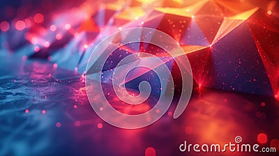 Geometric Color Dispersion - Abstract 3D Animation Loop Background Stock Photo