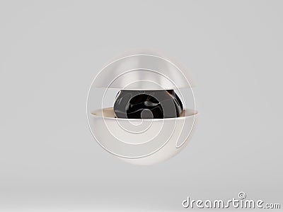Geometric composition of different objects, 3D rendering Cartoon Illustration