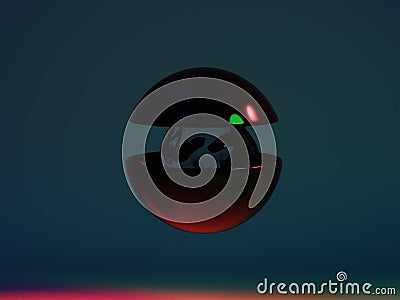 Geometric composition of different objects, 3D rendering Cartoon Illustration