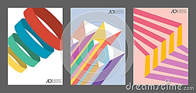 Geometric composition. Template for abstract posters, covers, and paintings Vector Illustration