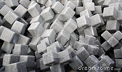 Geometric concrete blocks background Stock Photo