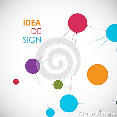 Geometric connection background. Molecule and communication illustration Vector Illustration