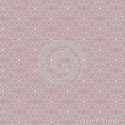 Geometric contour pattern on pink background. Vector Illustration