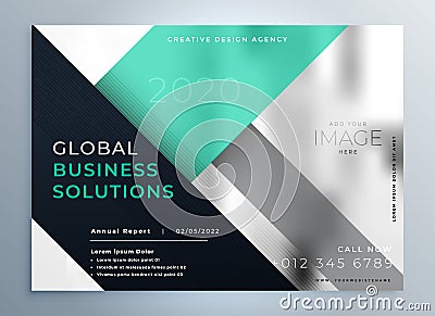 Geometric corporate professional business brochure template design Vector Illustration