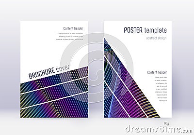 Geometric cover design template set Vector Illustration