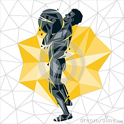 Geometric Crossfit concept Vector Illustration