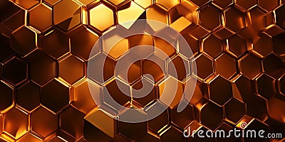 A geometric 3D background showcasing an intricate array of interlocking cubes, each with a glossy, Stock Photo
